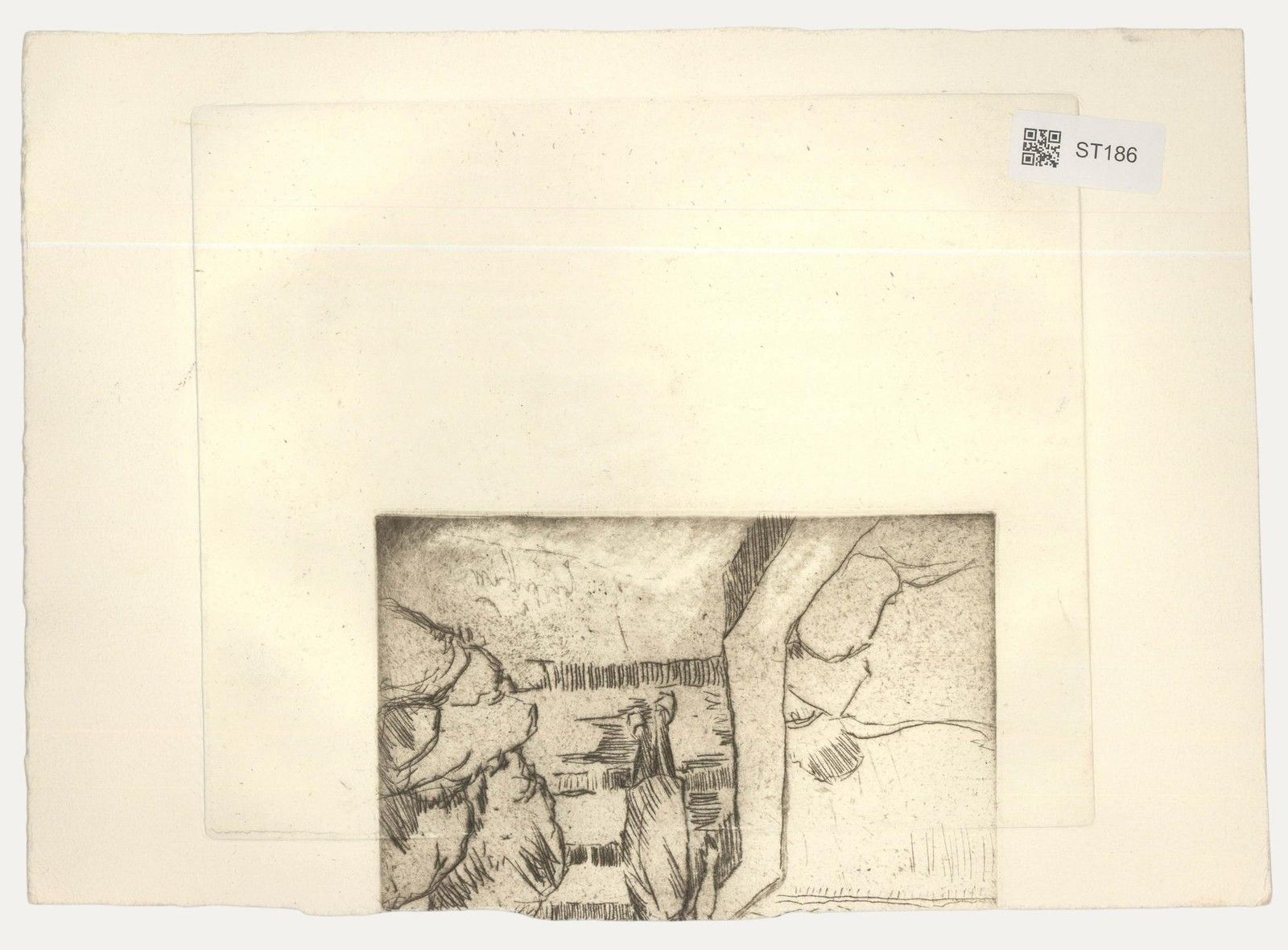 Rudolf Koch (1902 1985) 1989 Etching, Cottages On A Winter Day photo for sale