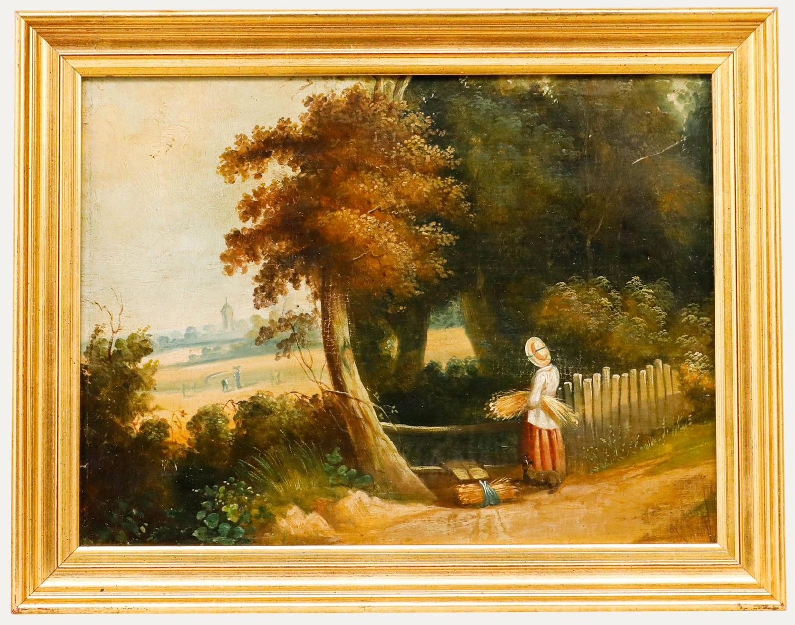English School 19th Century Oil The Harvest
