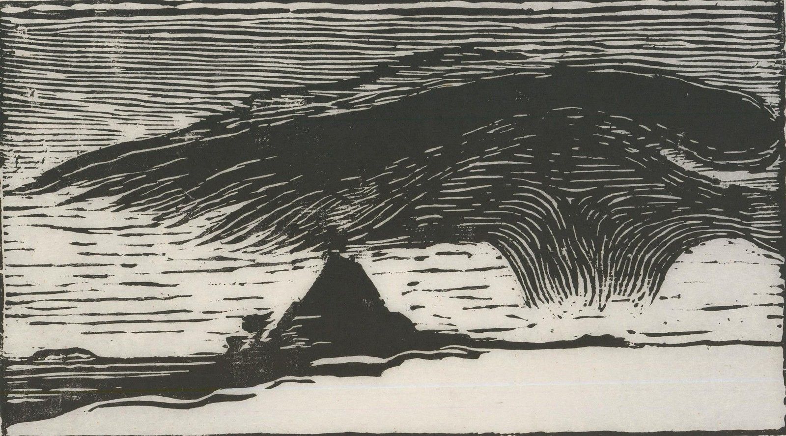 M. Karstens 20th Century Woodcut, Church In A Landscape photo furniture