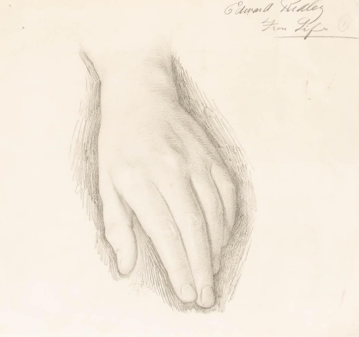 Edward Ridley (1883 1946) Early 20th Century Graphite Drawing, Hand Study photo for sale