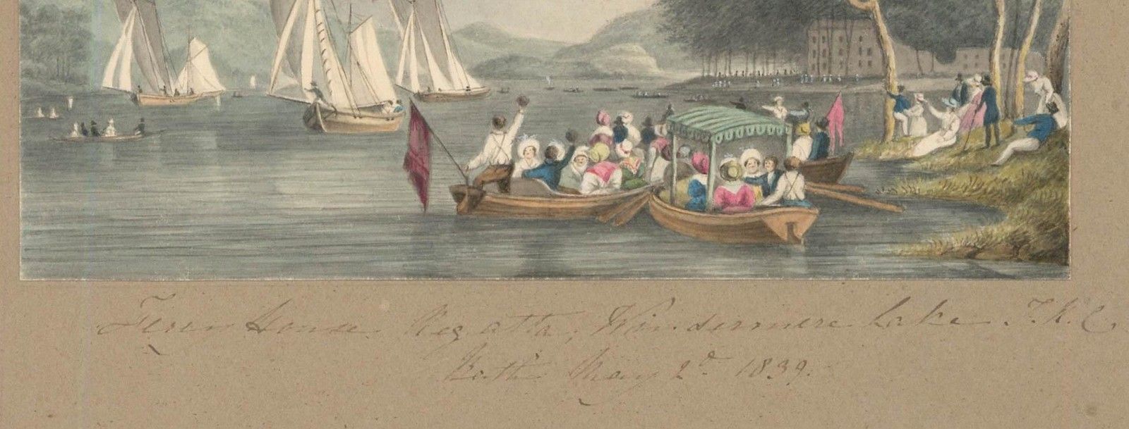 Thomas Remnant Charleton (1756 1849) Watercolour, Ferry House Regatta photo Art