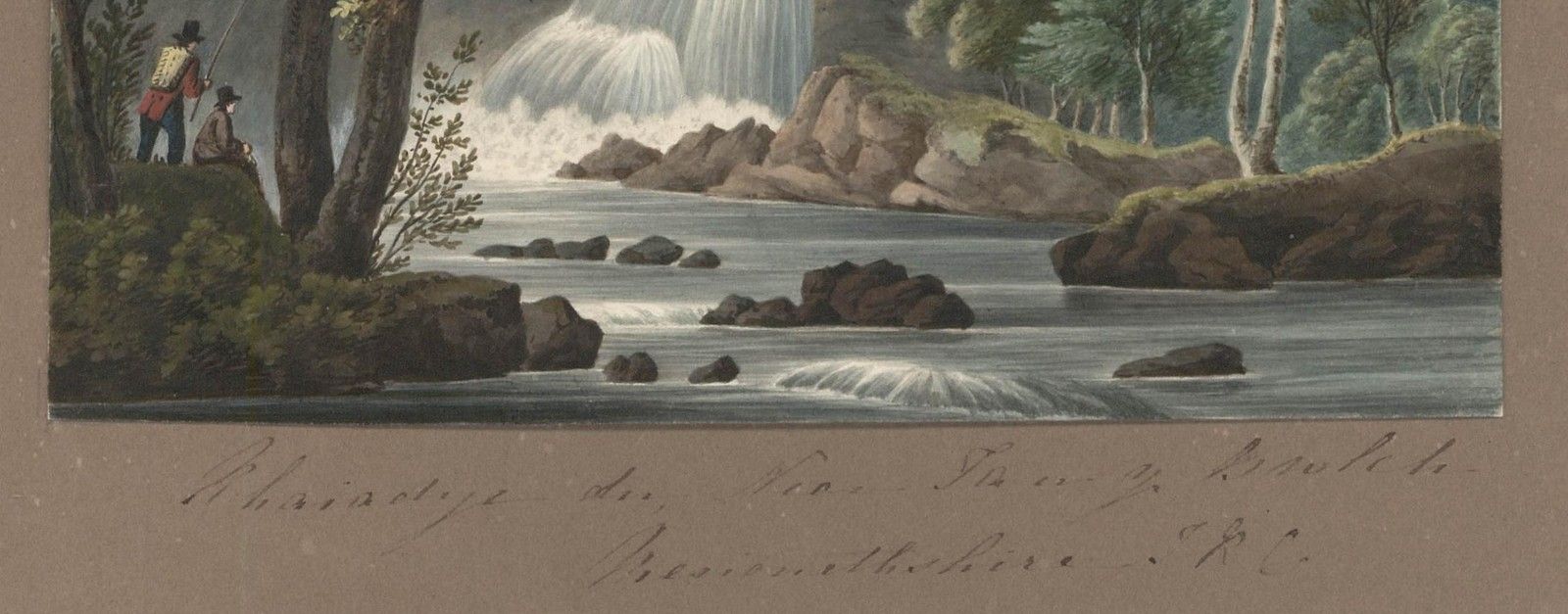 Thomas Remnant Charleton (1756 1849) Watercolour, Falls Of Rhaladyr Du photo Art