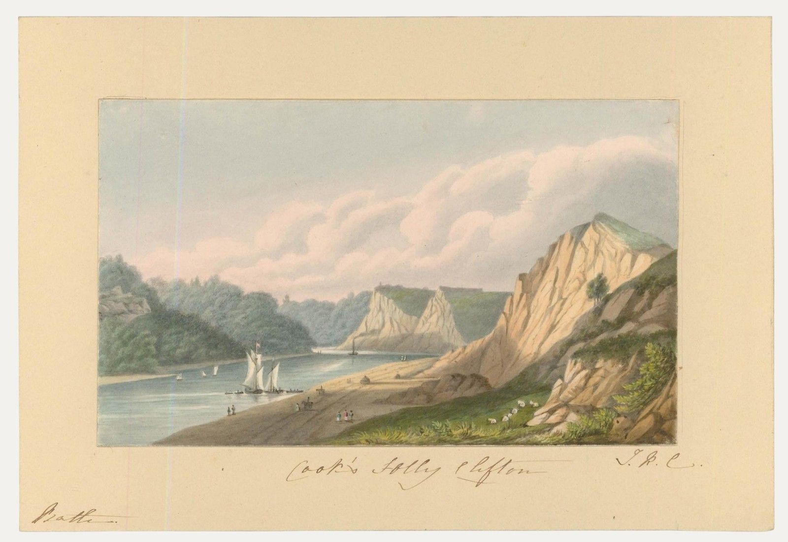 Thomas Remnant Charleton (1756 1849) Watercolour, Cook's Folly, Clifton