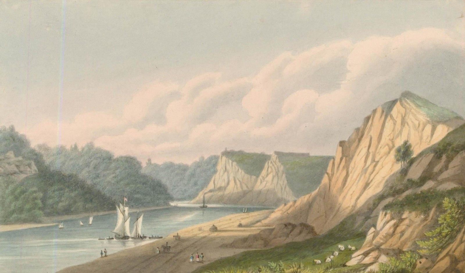 Thomas Remnant Charleton (1756 1849) Watercolour, Cook's Folly, Clifton photo furniture