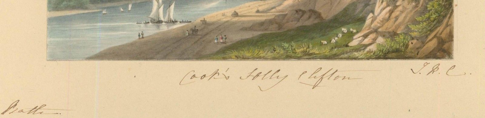 Thomas Remnant Charleton (1756 1849) Watercolour, Cook's Folly, Clifton photo Art