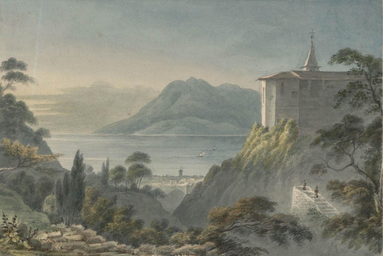 Thomas Remnant Charleton (1756 1849) Watercolour, View Of Magadion photo furniture