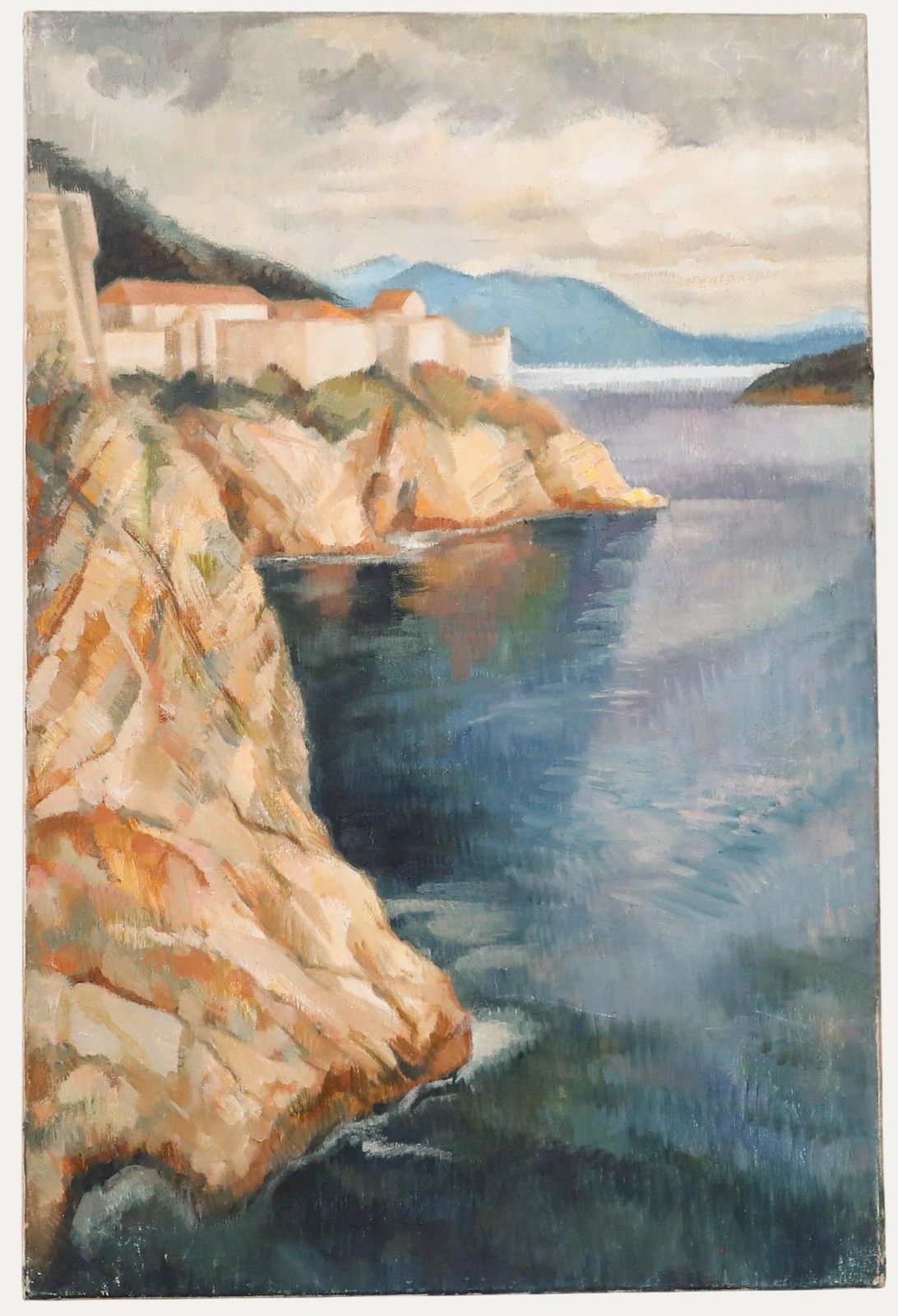 Impressionist 20th Century Oil View Of Dubrovnik