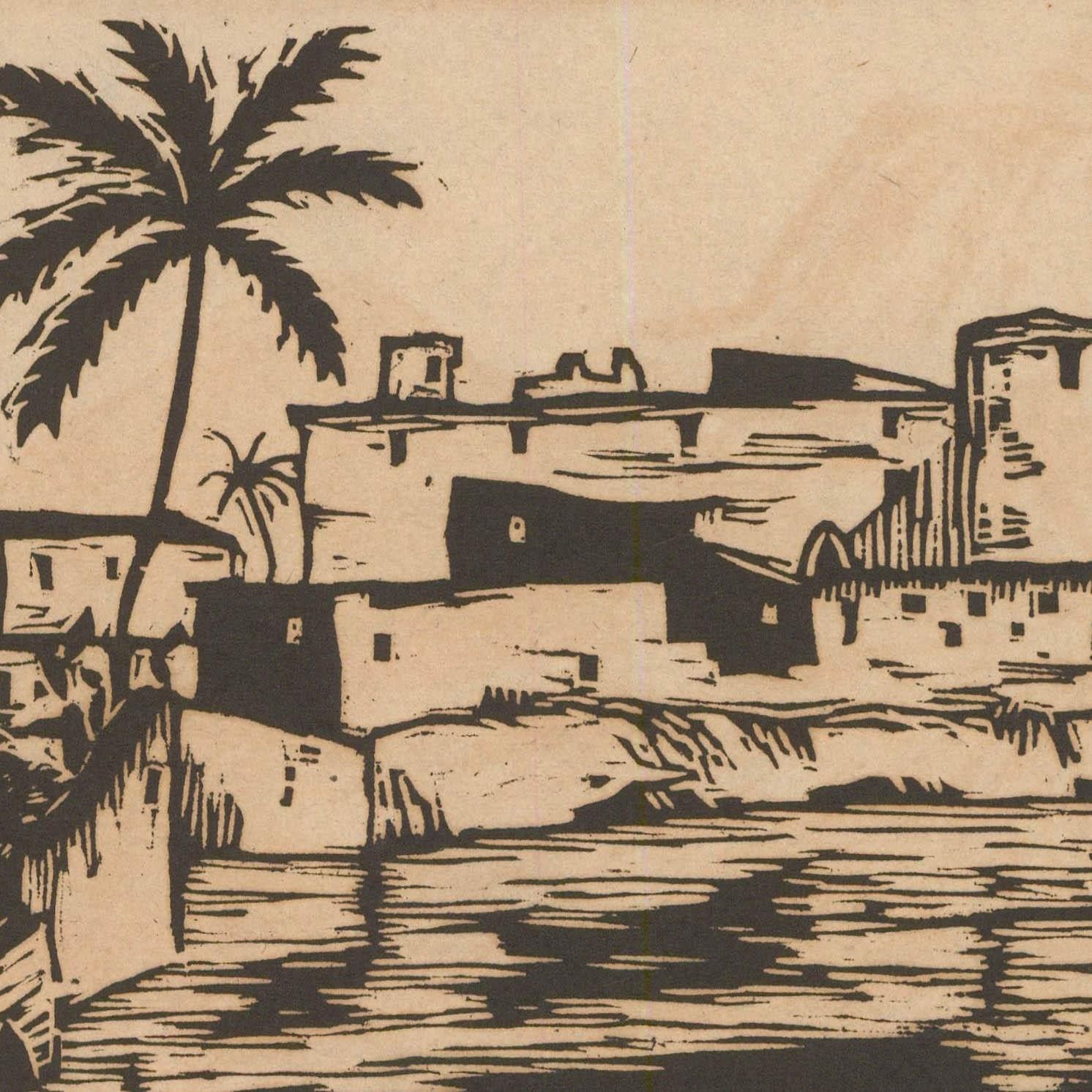 Hans Venter (1892 1971) Early 20th Century Woodcut, Syracuse photo for sale
