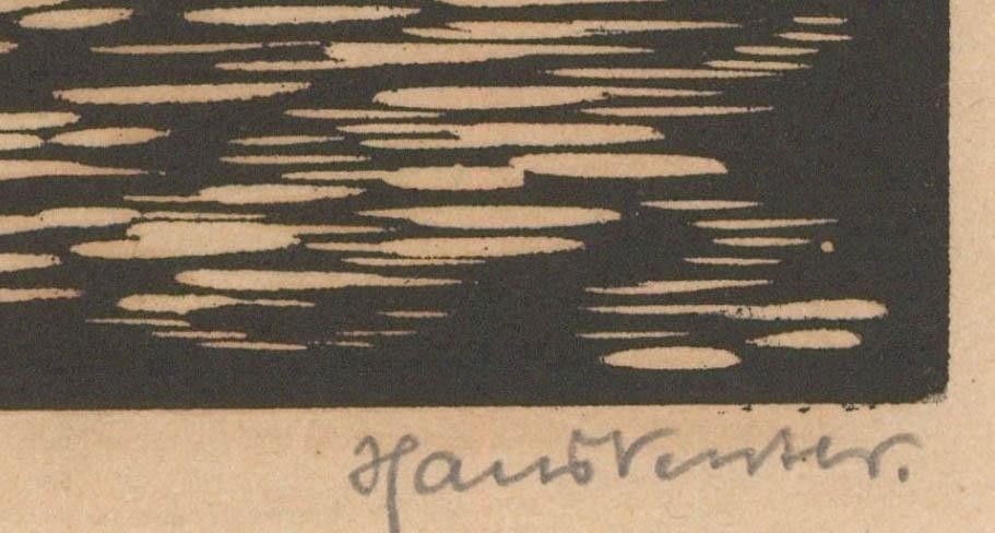Hans Venter (1892 1971) Early 20th Century Woodcut, Capri photo Art