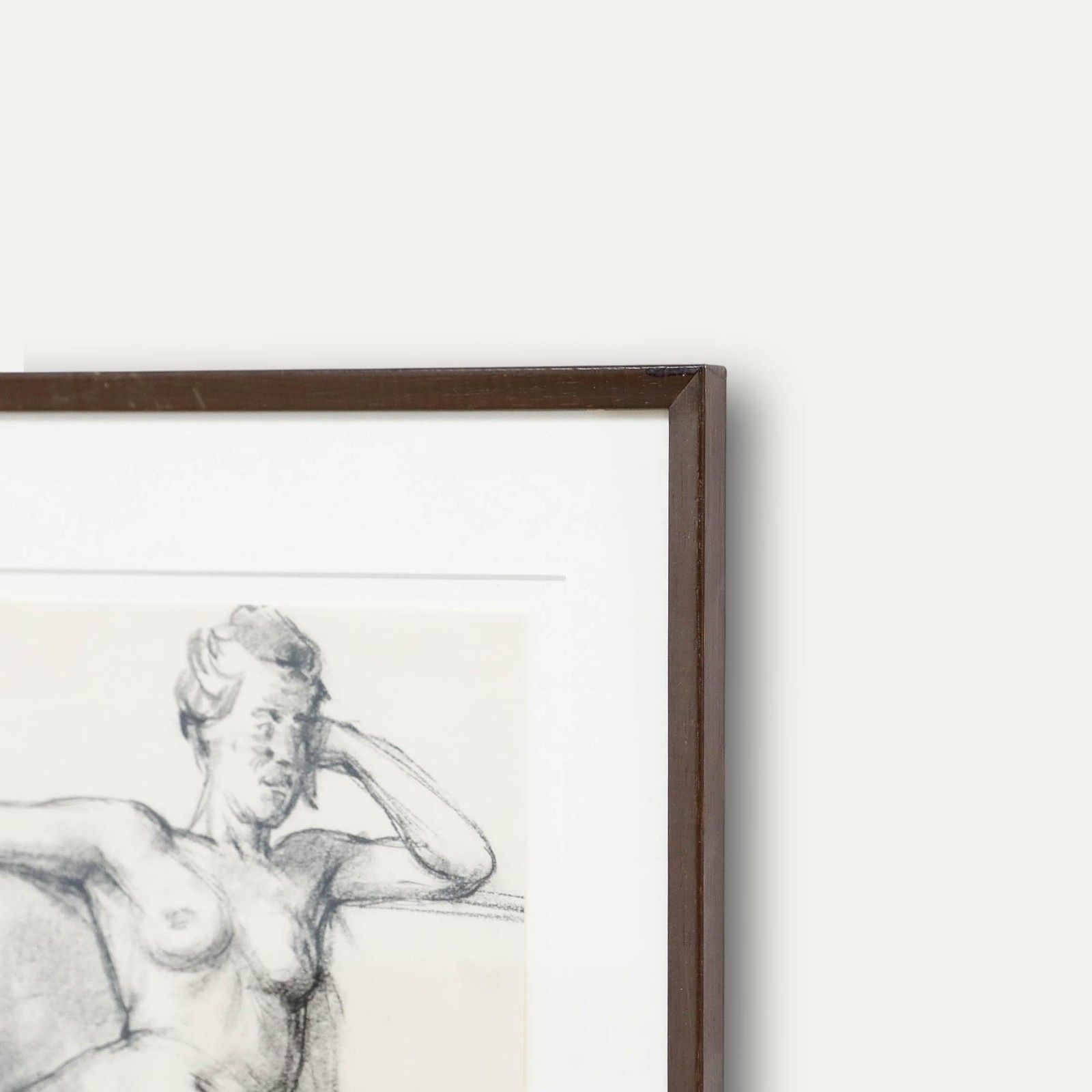Peter Collins Arca 20th Century Charcoal Drawing, Nude On Sofa photo 250.0