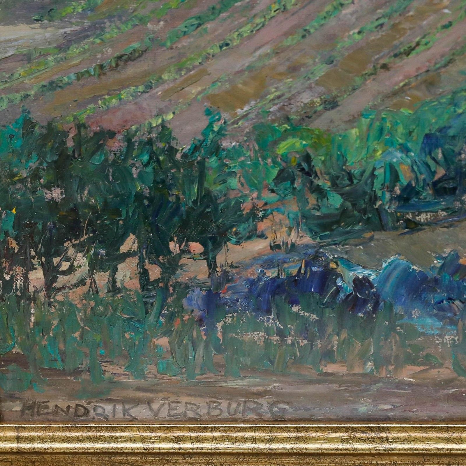Hendrik Verburg (1895 1973) Mid 20th Century Oil, The Vegetable Garden photo buy