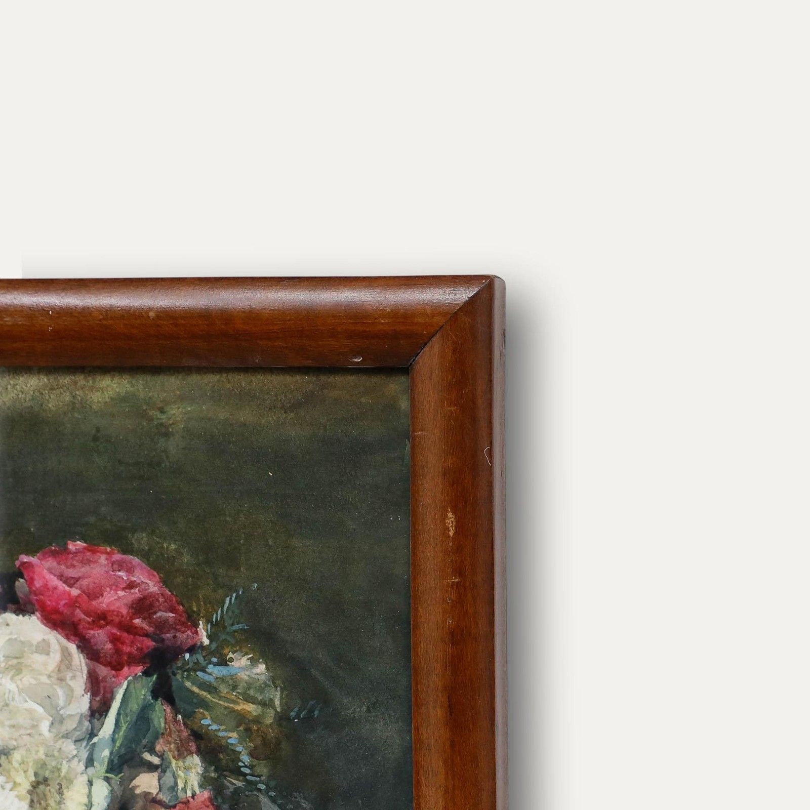 Framed Early 20th Century Watercolour Still Life With Roses photo 325.0