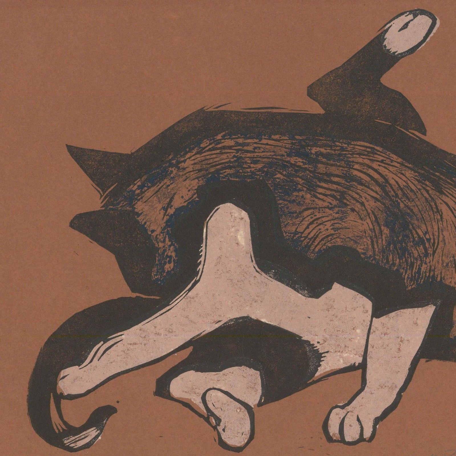 Percy Drake Brookshaw (1907 1993) 1971 Woodcut, Nine Lives 12 photo Art