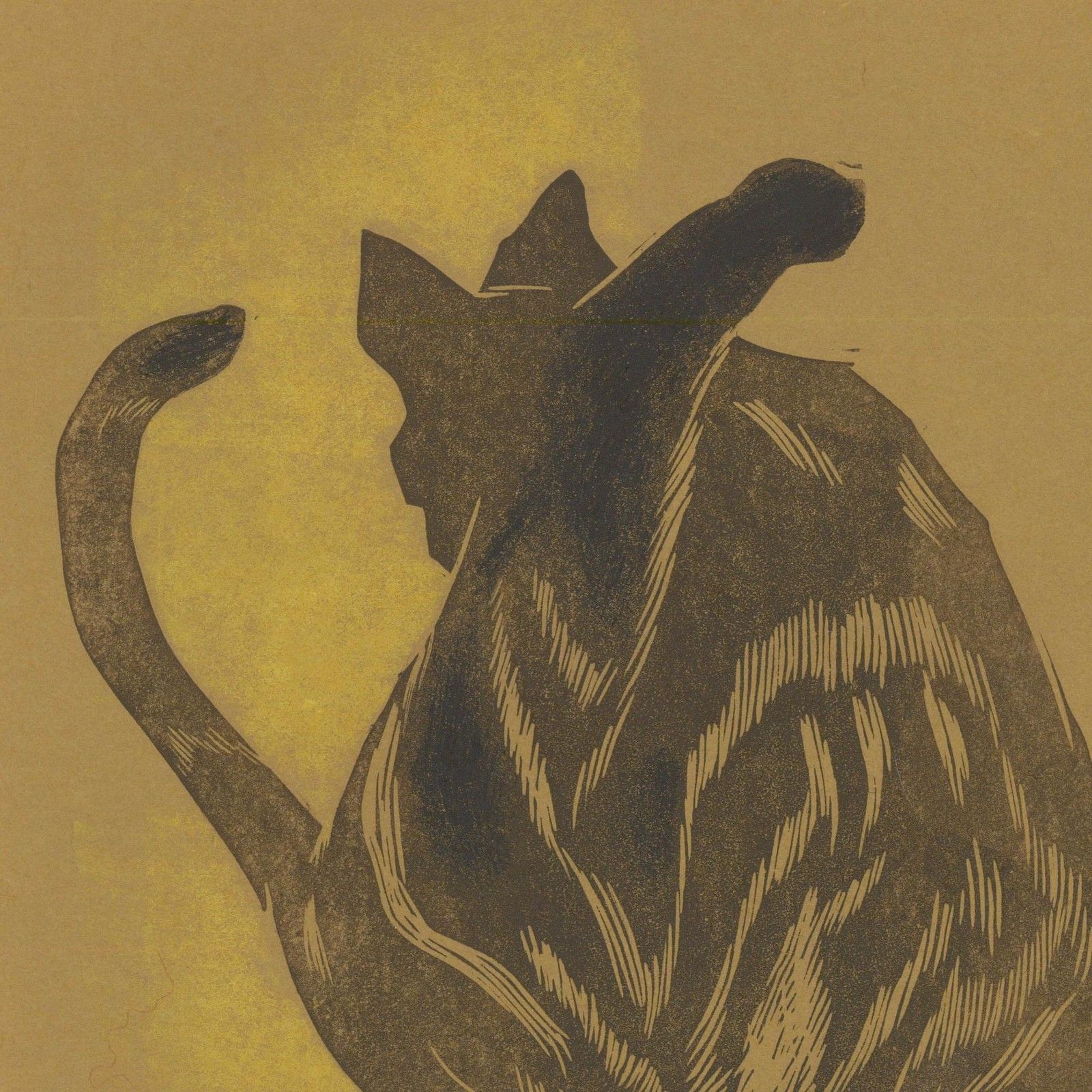 Percy Drake Brookshaw (1907 1993) 1971 Woodcut, Nine Lives 14 photo for sale