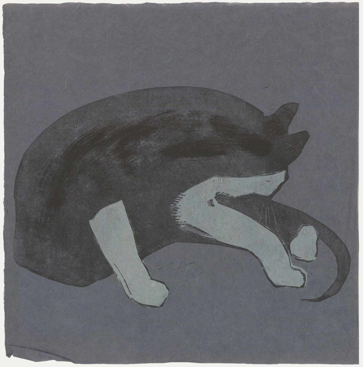 Percy Drake Brookshaw (1907 1993) 1971 Woodcut, Nine Lives 15