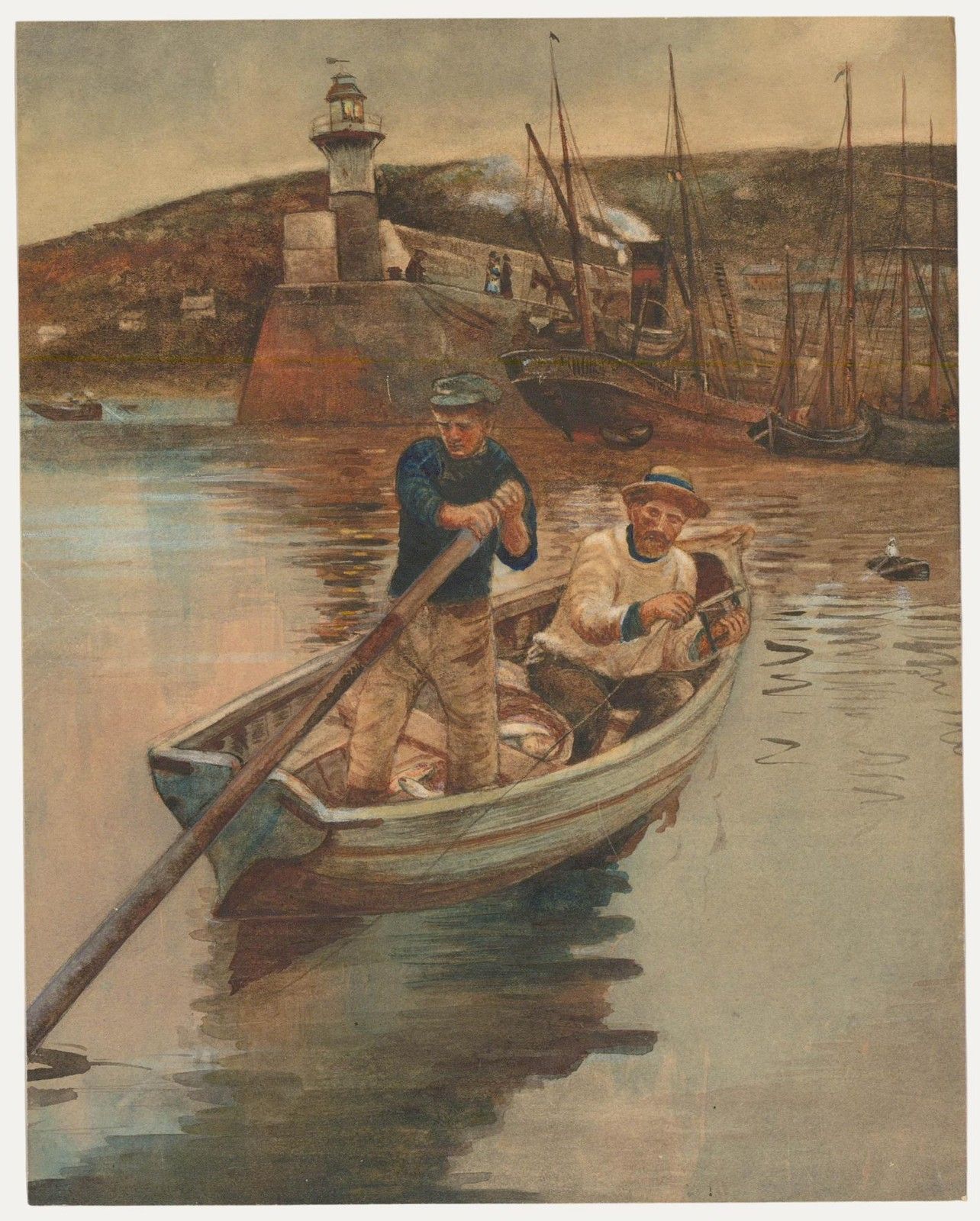 After Stanhope Forbes Mid 20th Century Watercolour, The Lighthouse