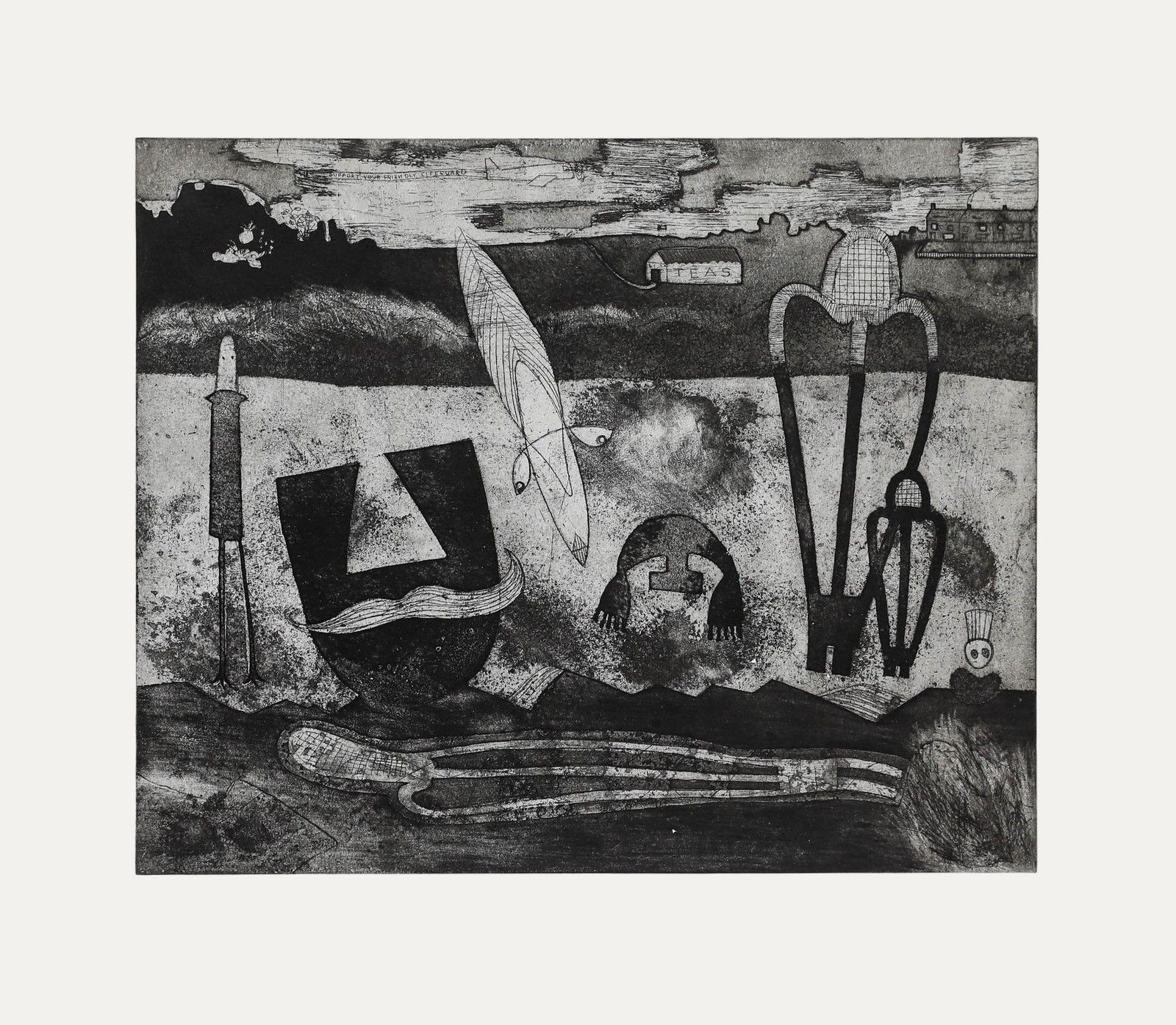 Jennifer Brown (1925 2008) 1987 Etching, The Drowning