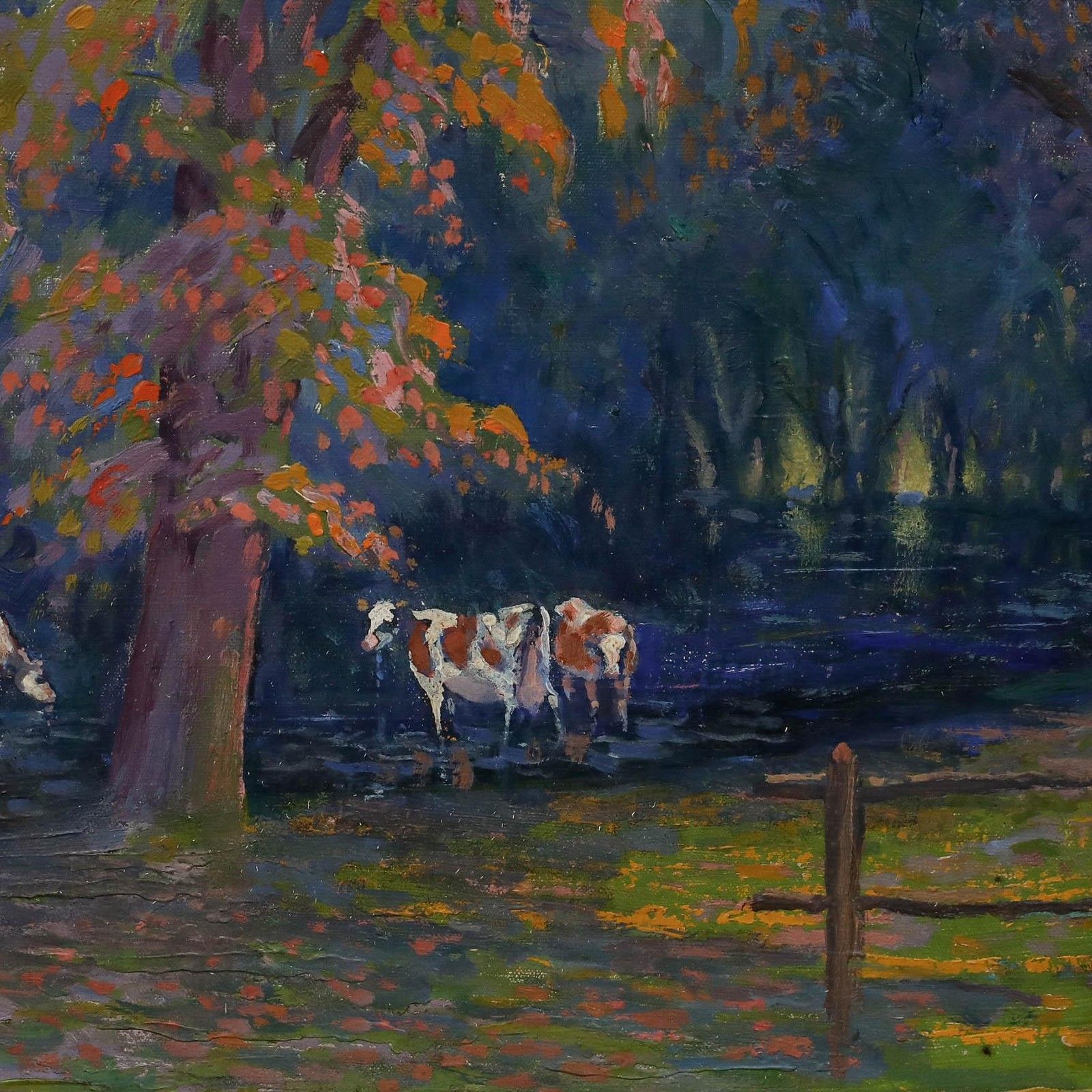 C. Rider  20th Century Oil, The Drinking Trough photo Art