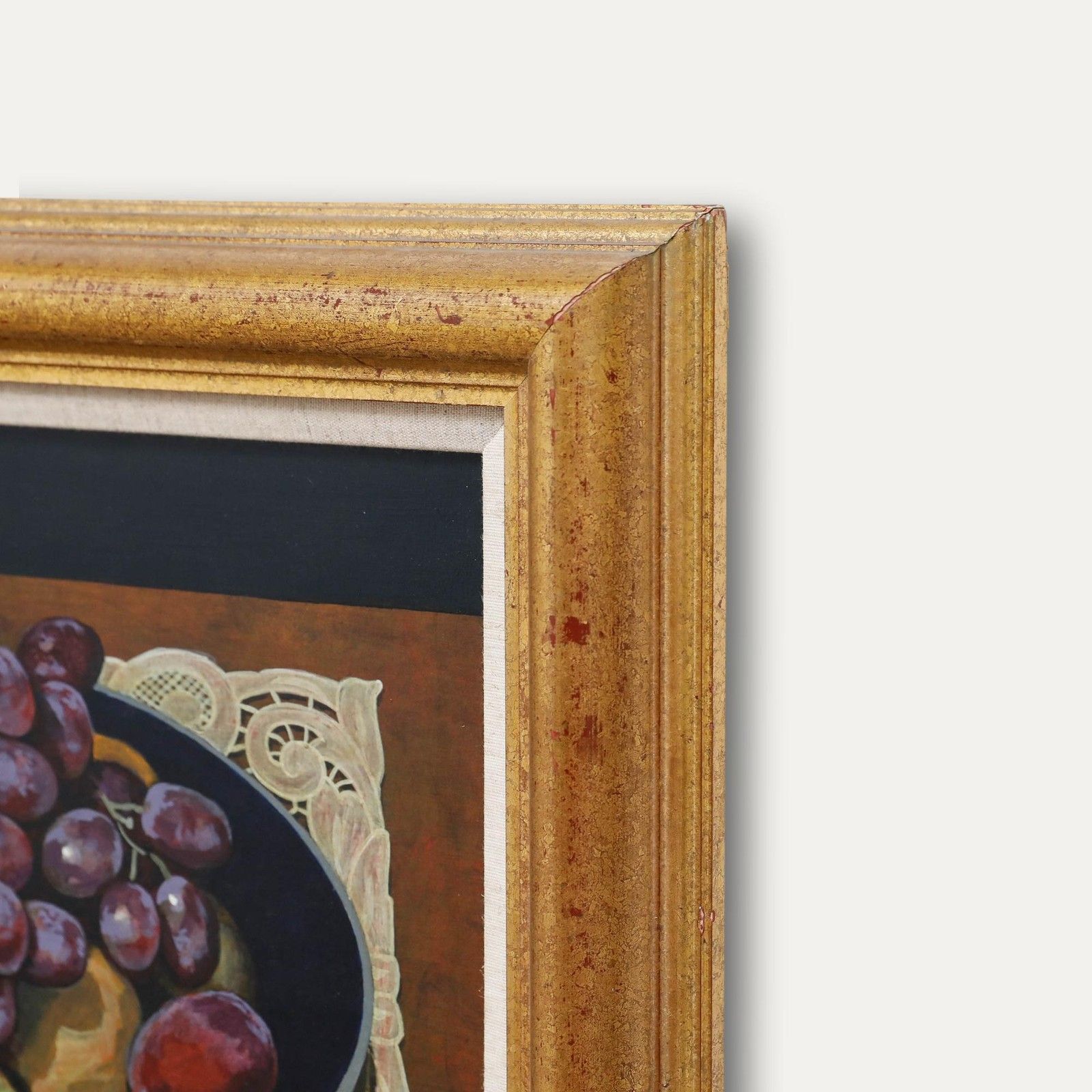 Len Gray 1993 Oil, Still Life Of A Fruit Bowl photo vinterior