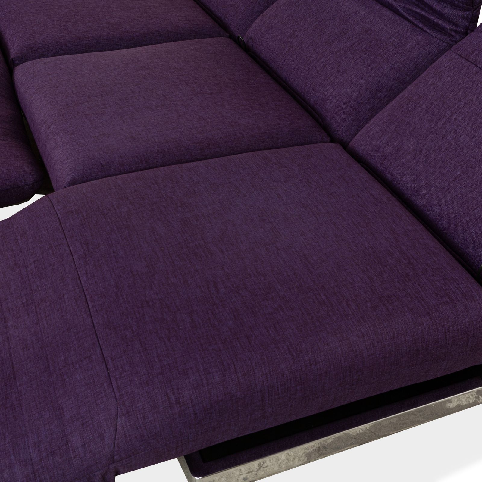 Canapé d'angle Rolf Benz Plura en tissu violet, fonction manuelle photo buy