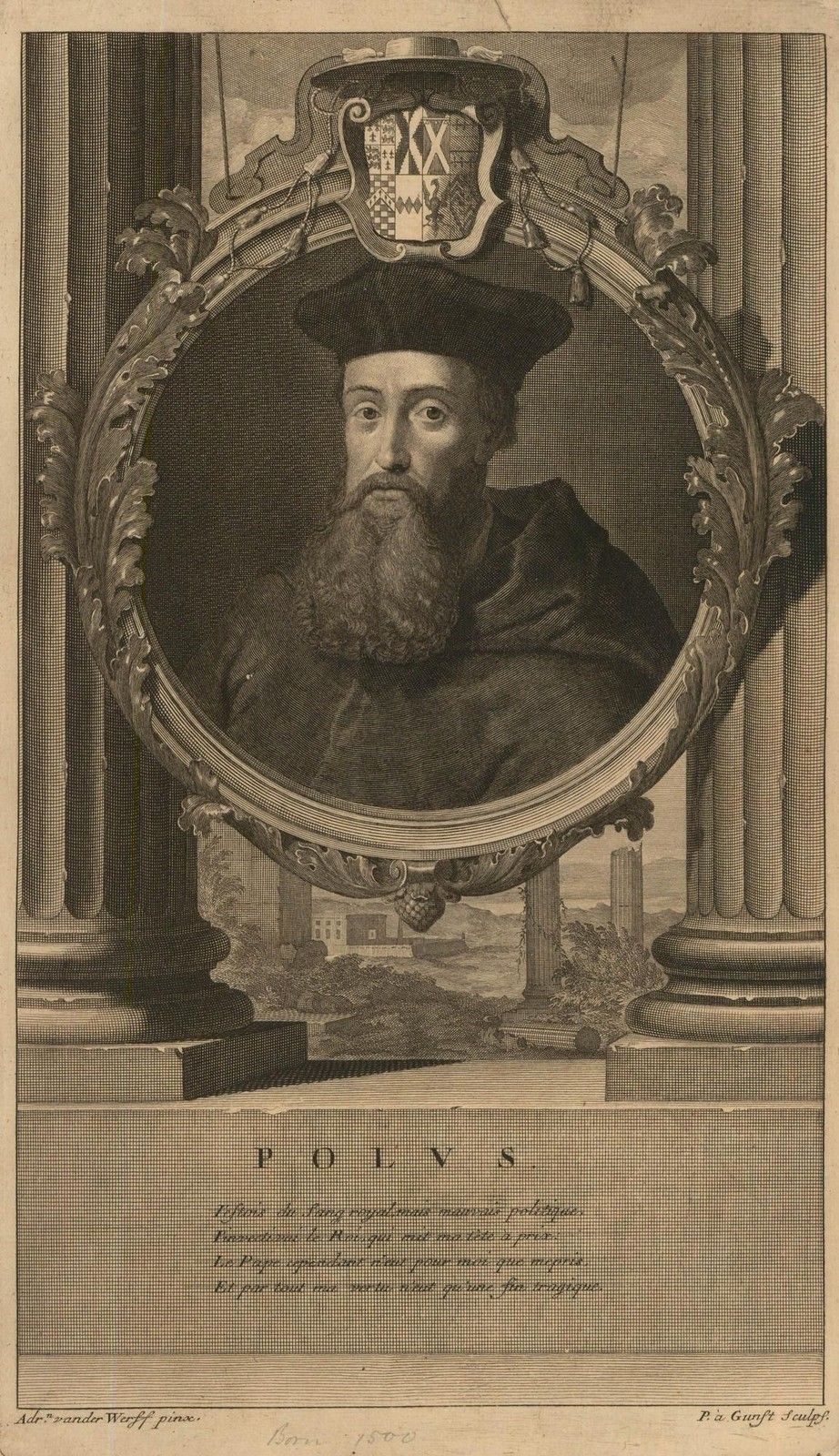 After Adriaen Van Der Werff (1659 1722) 17th Century Engraving, Reginald Pole photo furniture