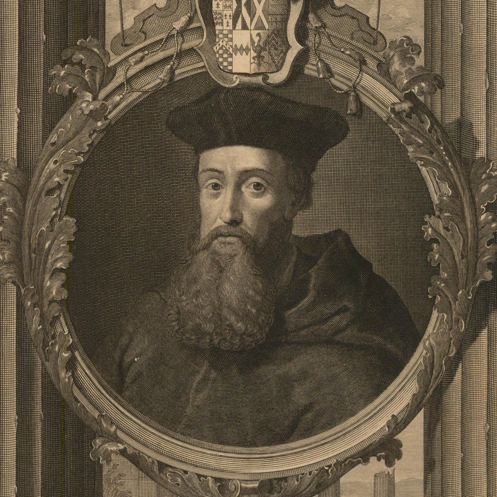 After Adriaen Van Der Werff (1659 1722) 17th Century Engraving, Reginald Pole photo for sale