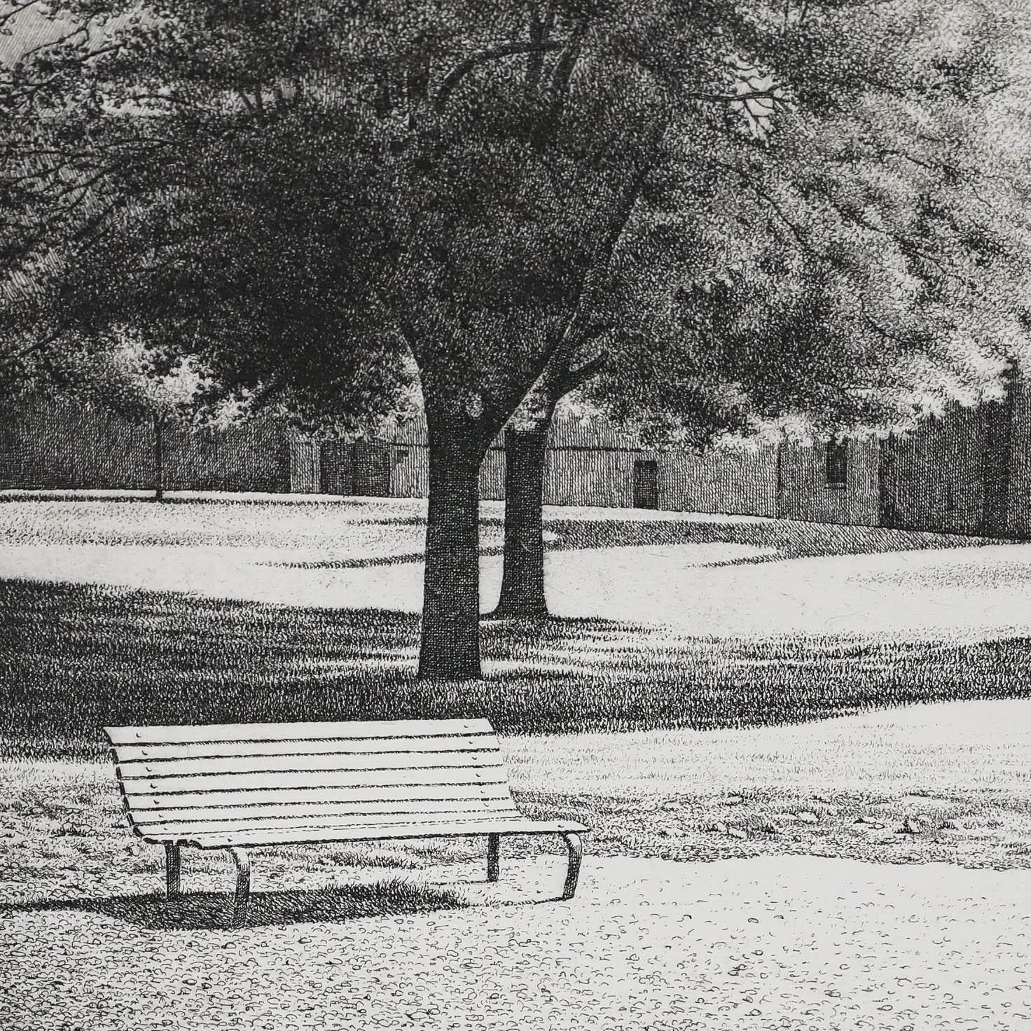 Luigi Volpi (1937 2009) 20th Century Etching, A Stroll In The Park photo Art