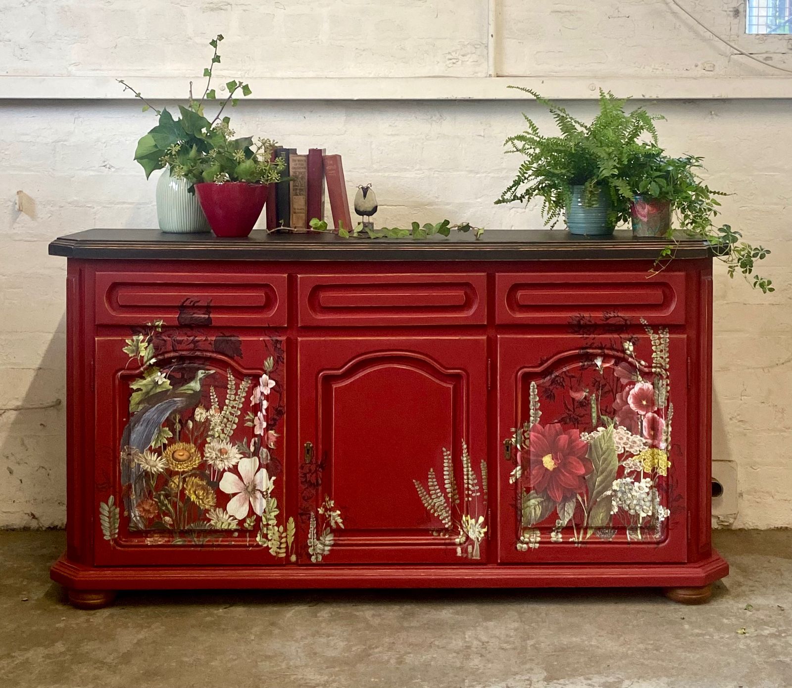 Sideboard Red Decorative, 1980s photo furniture
