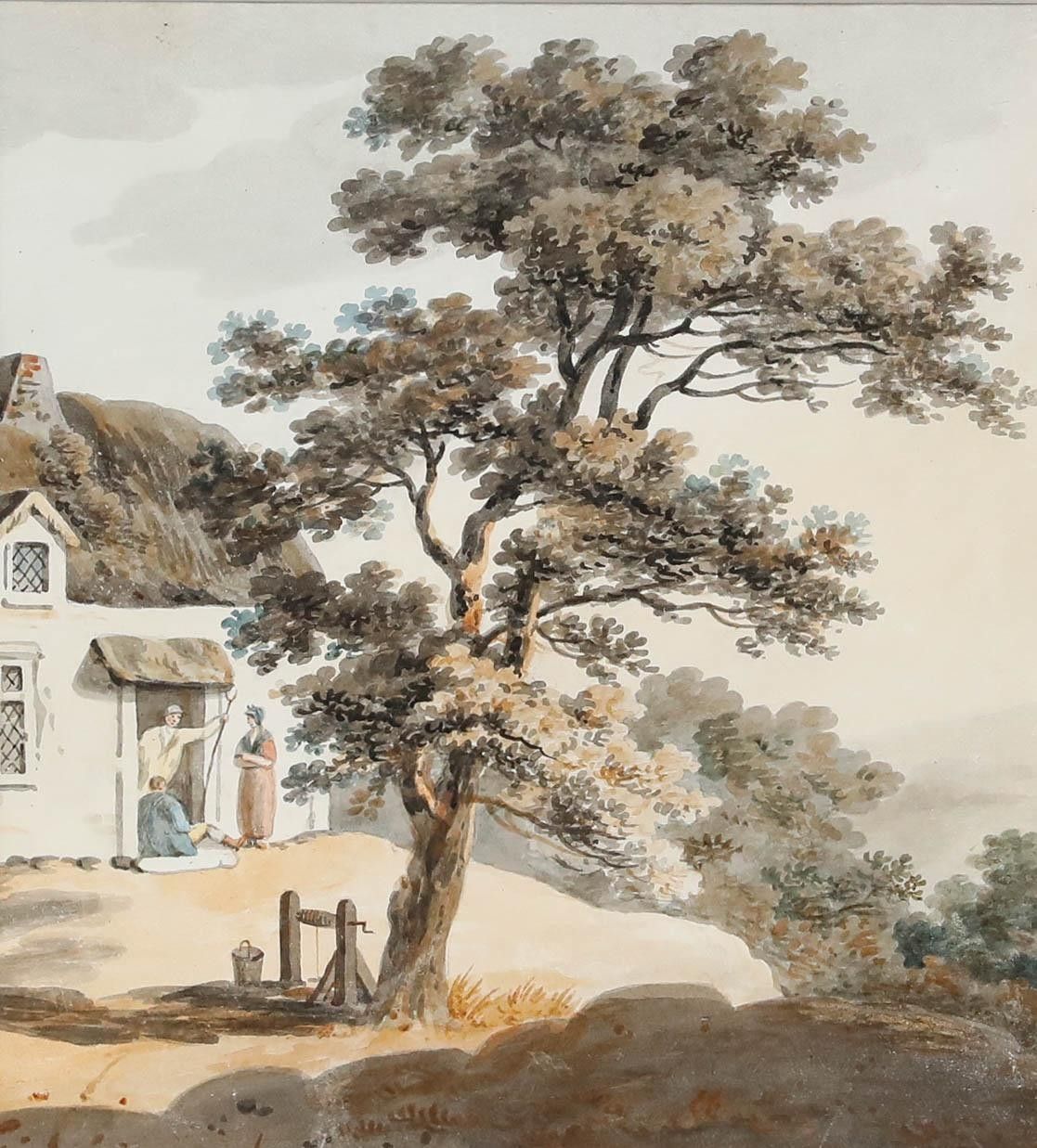 Manner Of Willaim Payne (1760 1830) 19th Century Watercolour, Thatched Cottage photo furniture
