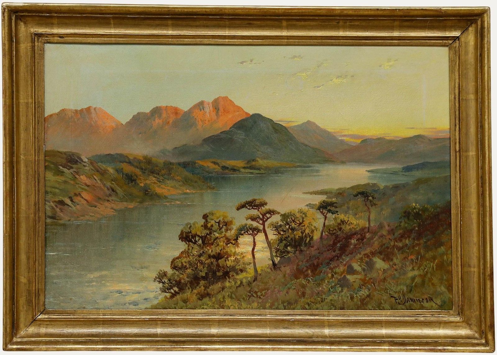 Francis E. Jamieson (1895 1950) Framed Oil, Sunset On Loch Lomond
