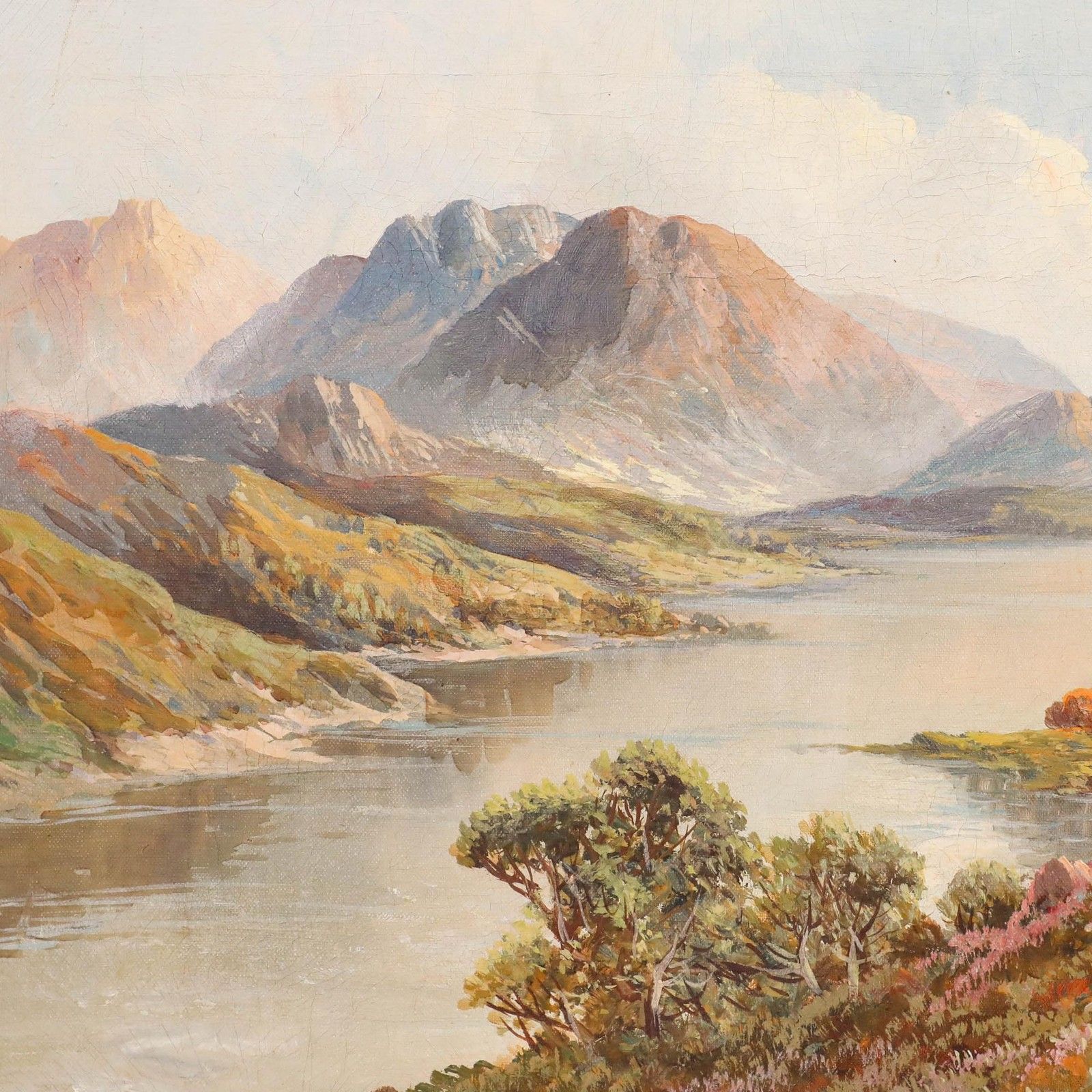 Francis E. Jamieson (1895 1950) Early 20th Century Oil, Loch Katrine photo Art