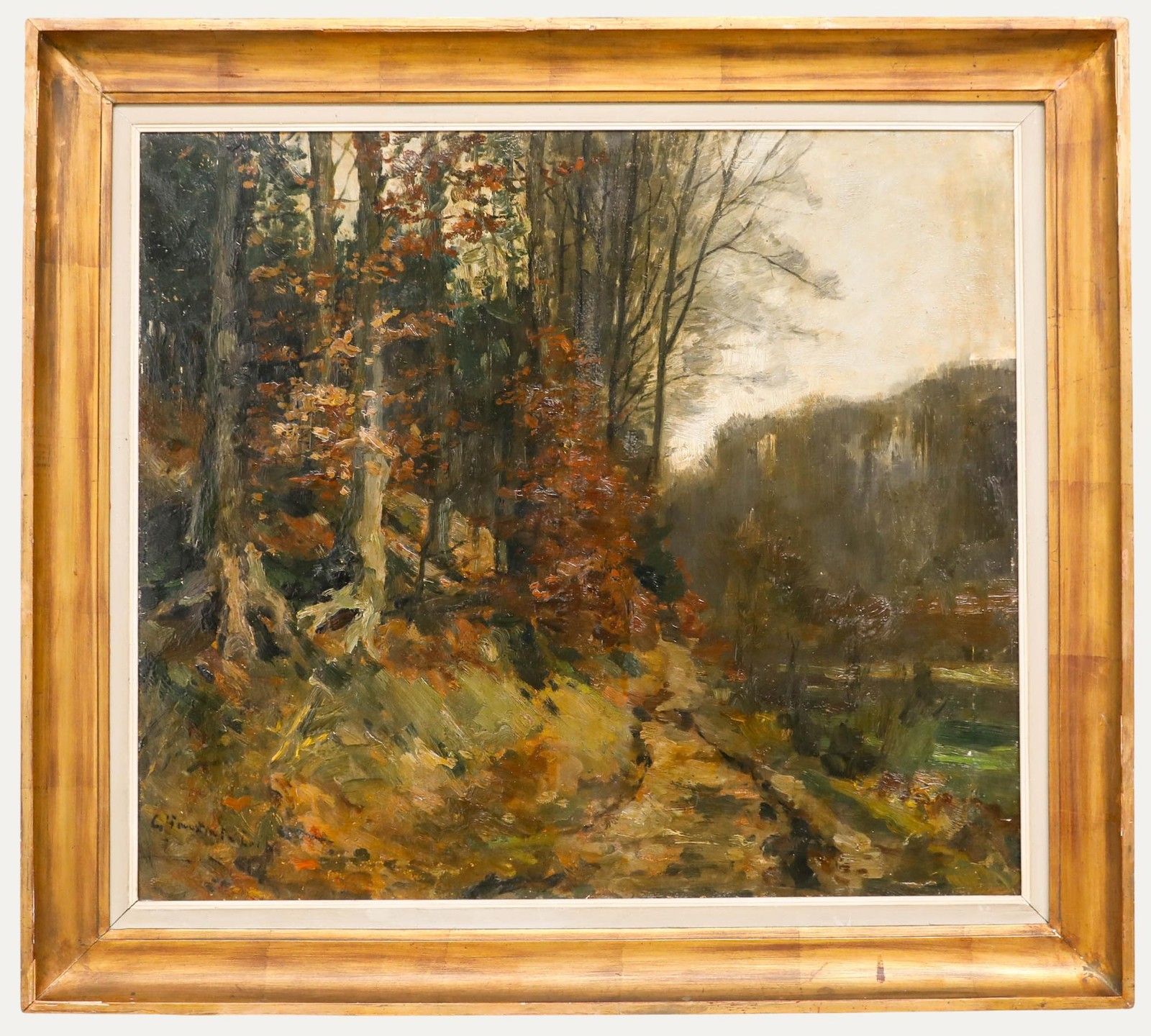 Gaston Haustrate (1878 1949) Early 20th Century Oil, The Grove