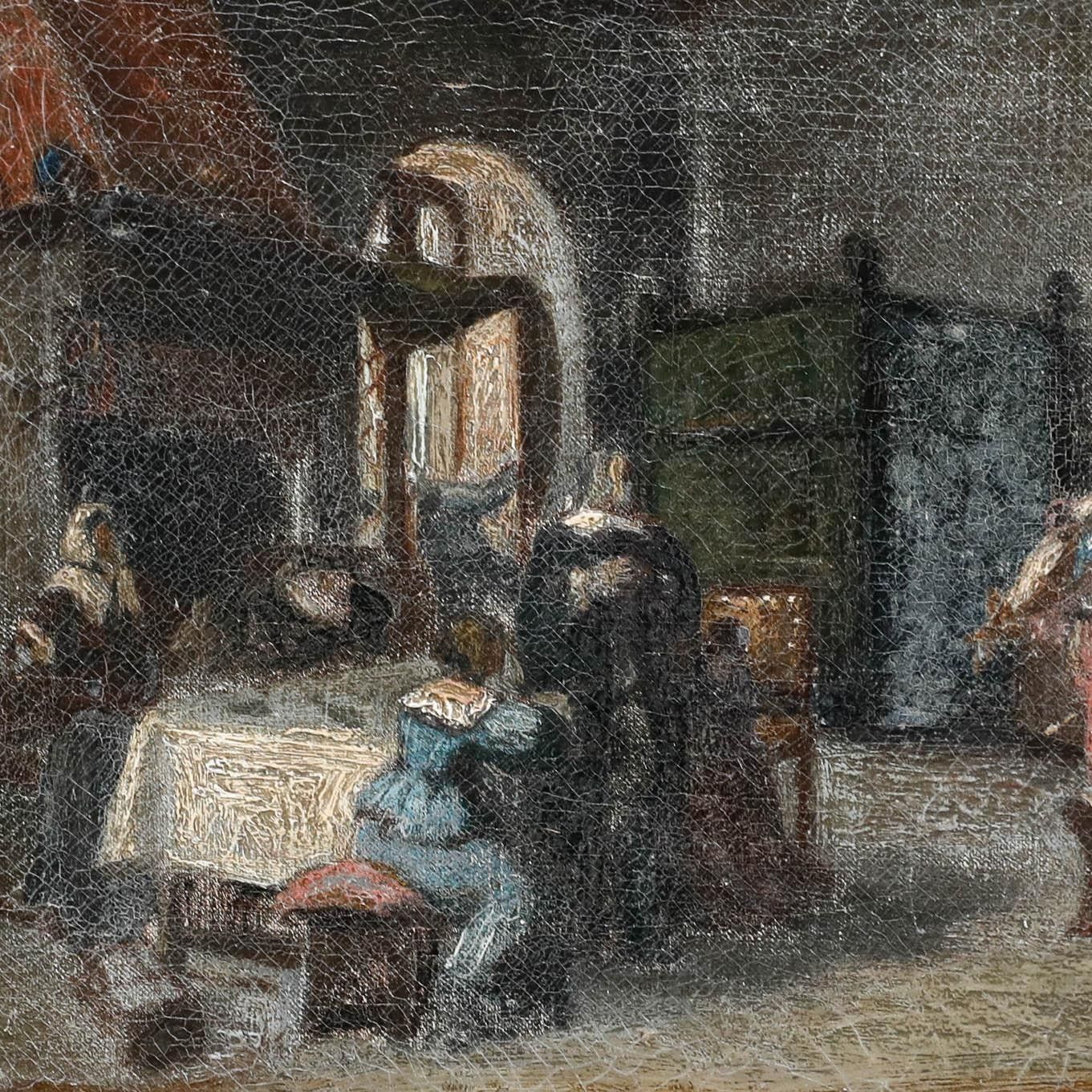 19th Century Oil French Reception Room photo Art