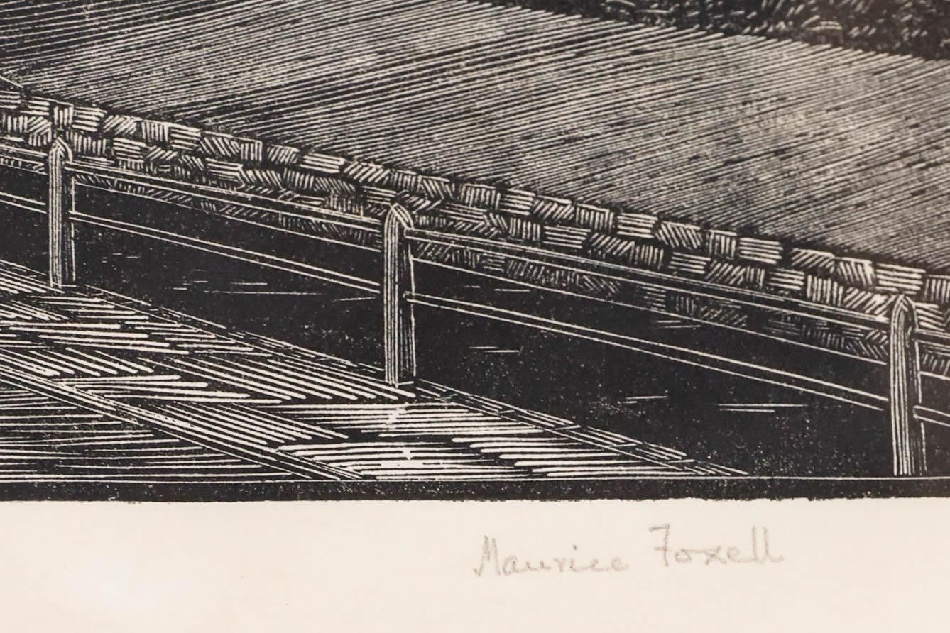 Rev Maurice Frederic Foxell Kcvo (1888 1981) Linoprint, Study Of A Castle photo vinterior