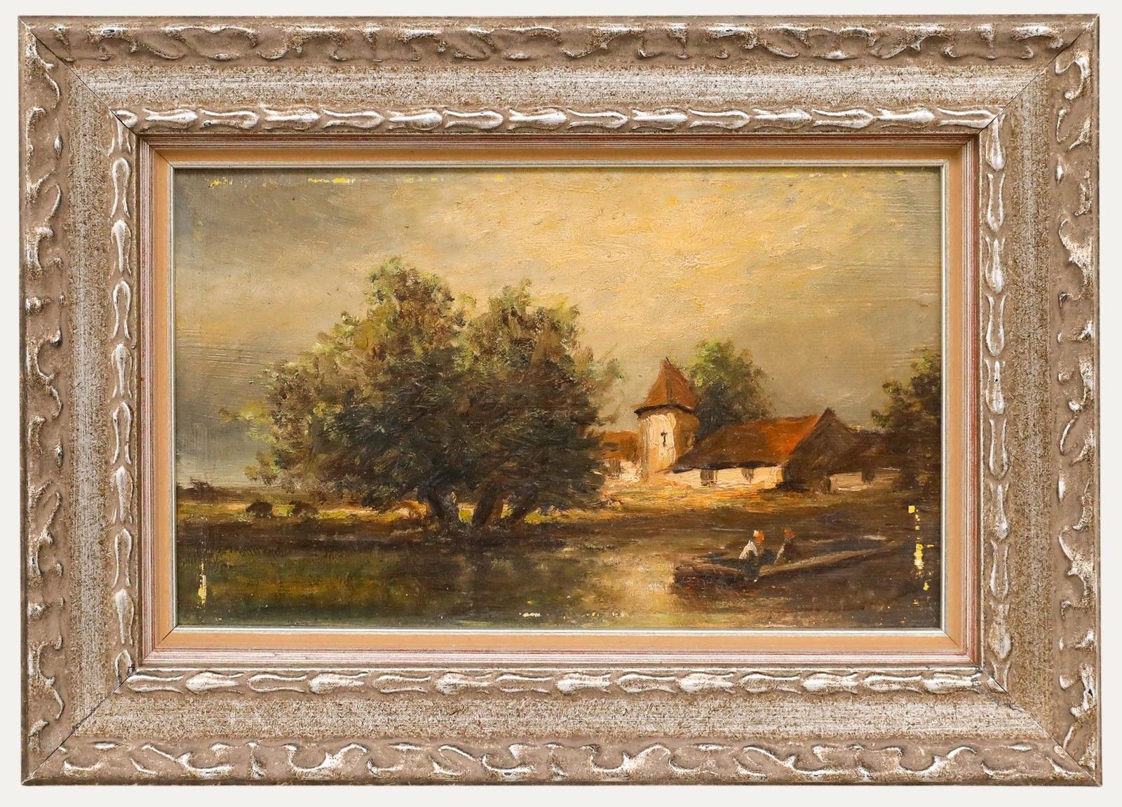 French School 19th Century Oil Sur La Rivière