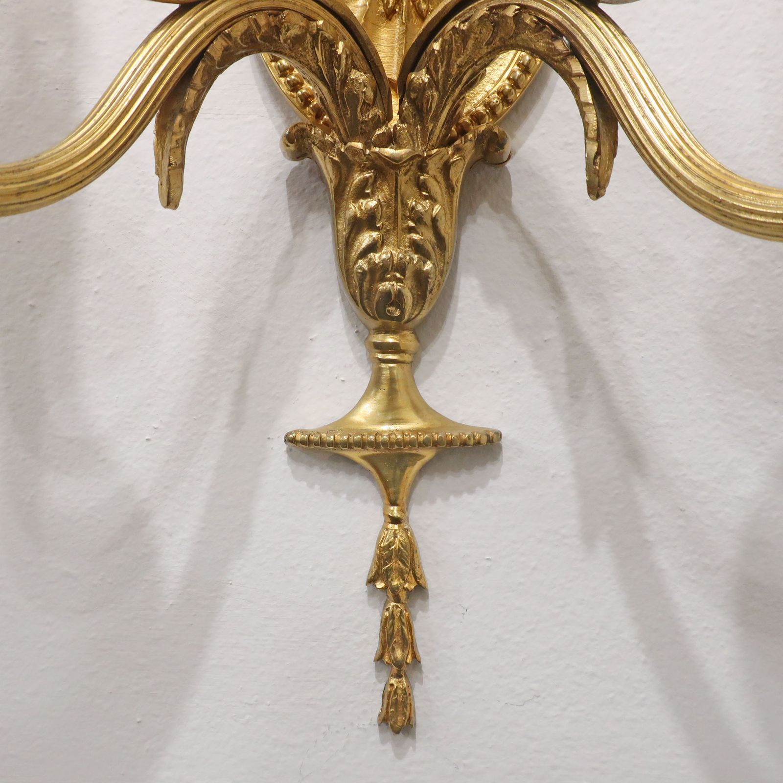 Pair Of Adam Style Gilt Bronze Wall Lights photo Lighting