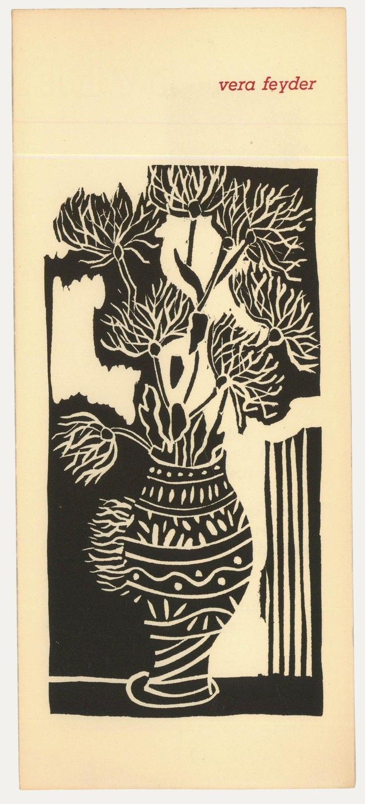 Albert Masri (1927 2020) Mid 20th Century Woodcut, A Poem By Vera Feyder