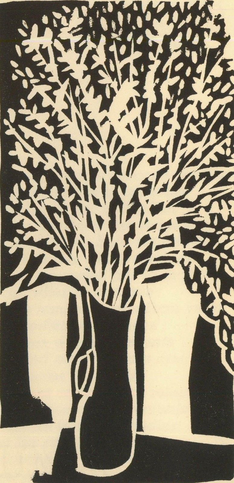 Albert Masri (1927 2020) Mid 20th Century Woodcut, A Poem By Jean Follain photo furniture
