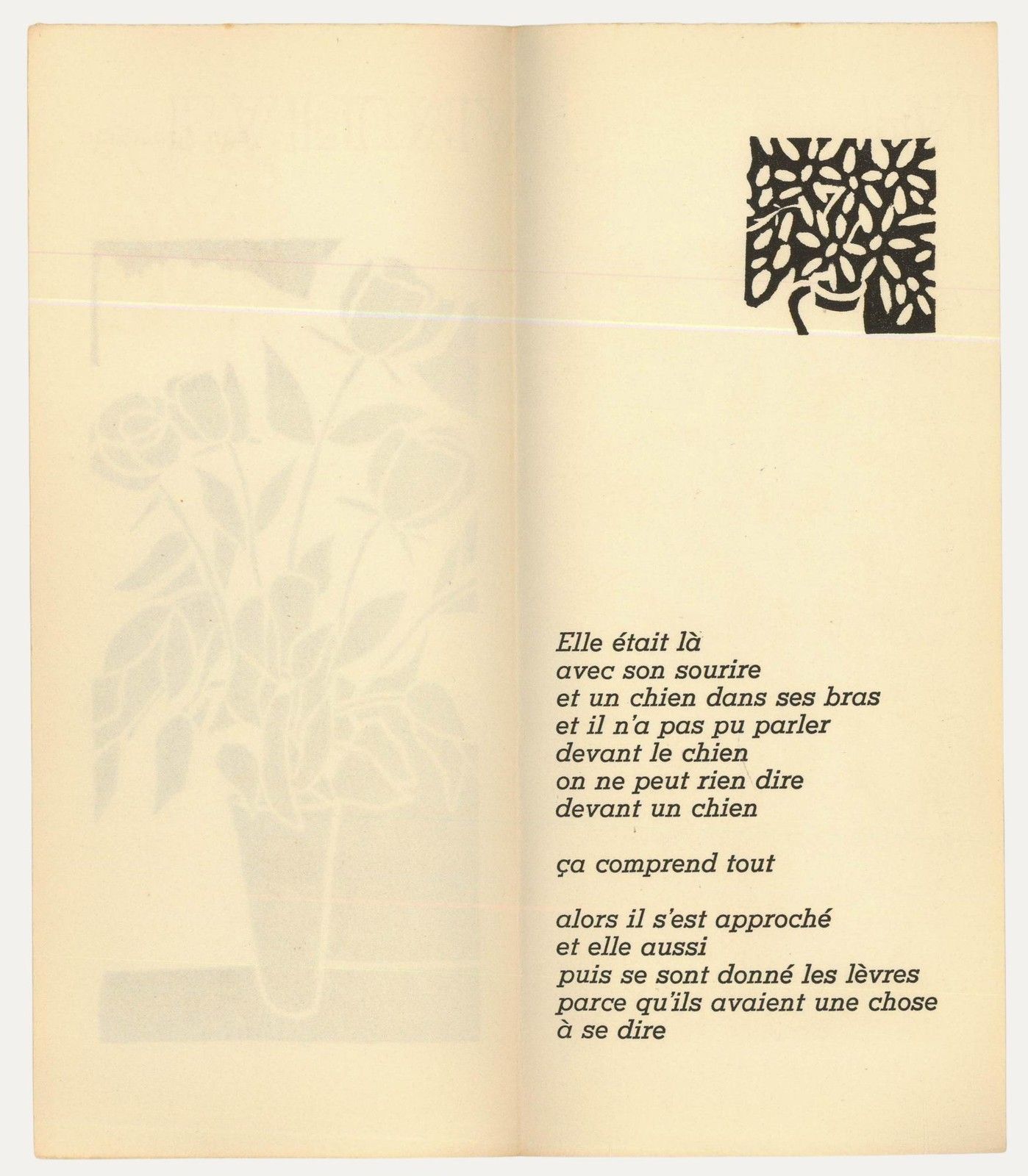Albert Masri (1927 2020) Mid 20th Century Woodcut, A Poem By Jean L'anselme photo for sale