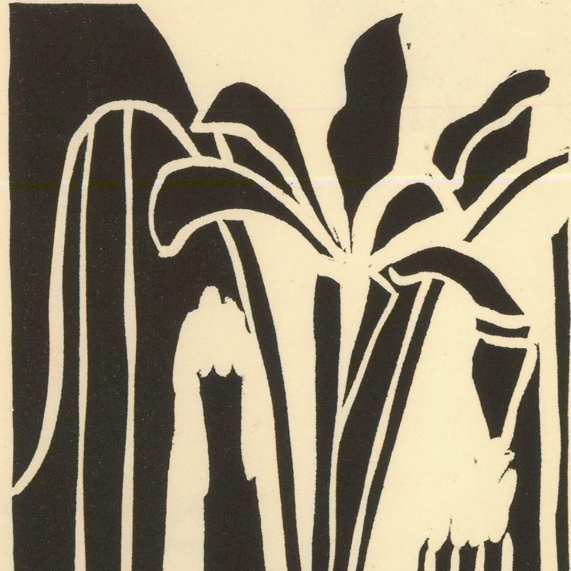 Albert Masri (1927 2020) Mid 20th Century Woodcut, A Poem By Luc Berimont photo Art