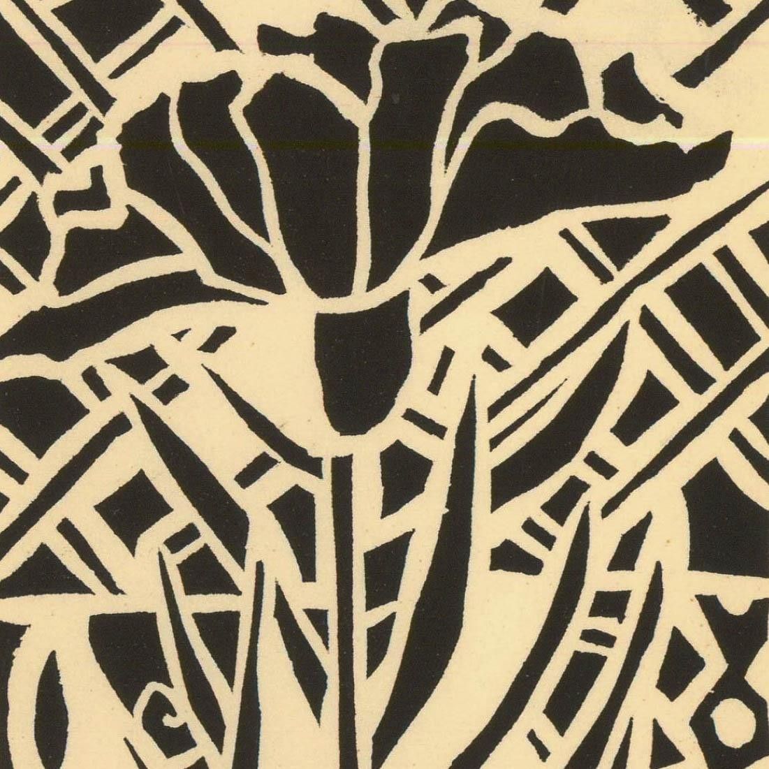 Albert Masri (1927 2020) Mid 20th Century Woodcut, A Poem By Gaston Baissette photo Art