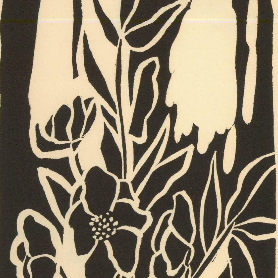 Albert Masri (1927 2020) Mid 20th Century Woodcut, A Poem By Jogi Reboul photo Art
