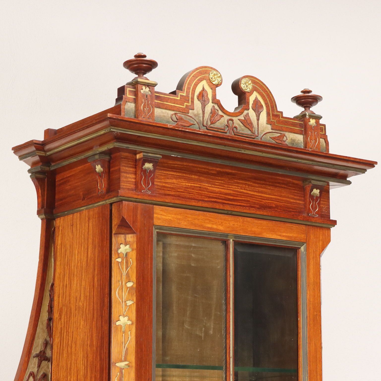 Showcase Art Nouveau Mahogany Italy XIX Century photo Furniture