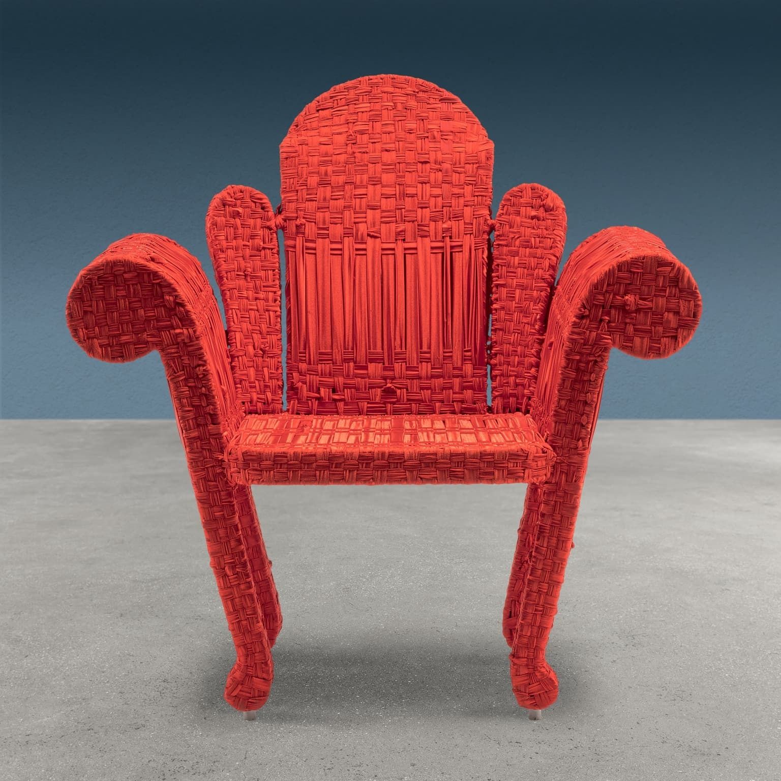 Tre Schienali Armchair Fabric Series Design Anacleto Spazzapan photo for sale