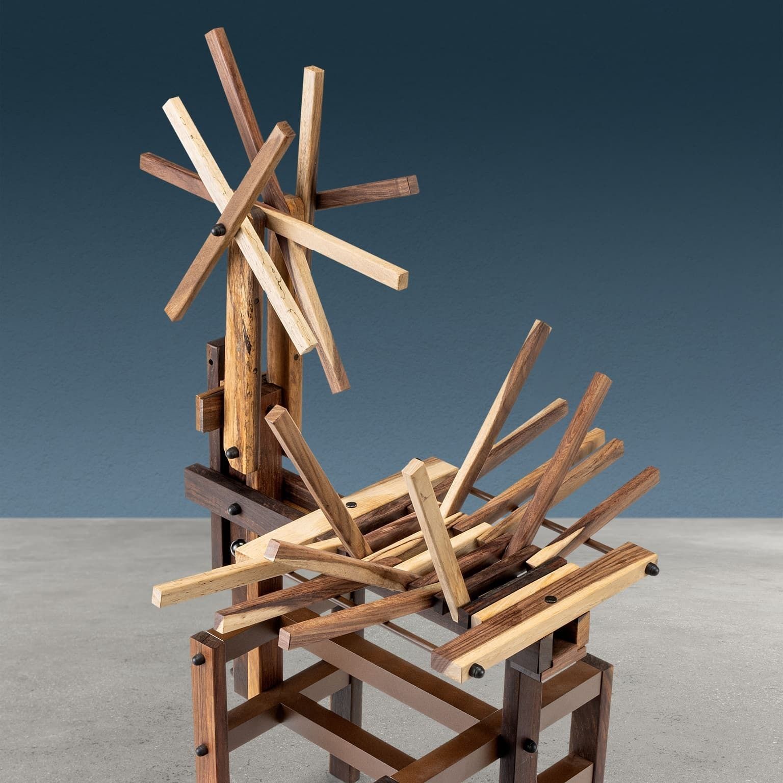 Post Modern Sculptural Chair Wood Design Anacleto Spazzapan photo buy