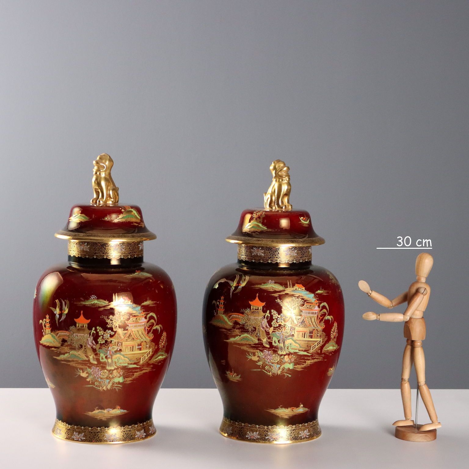 Coppia Di Potiches In Ceramica Manifattura Carlton Ware photo furniture