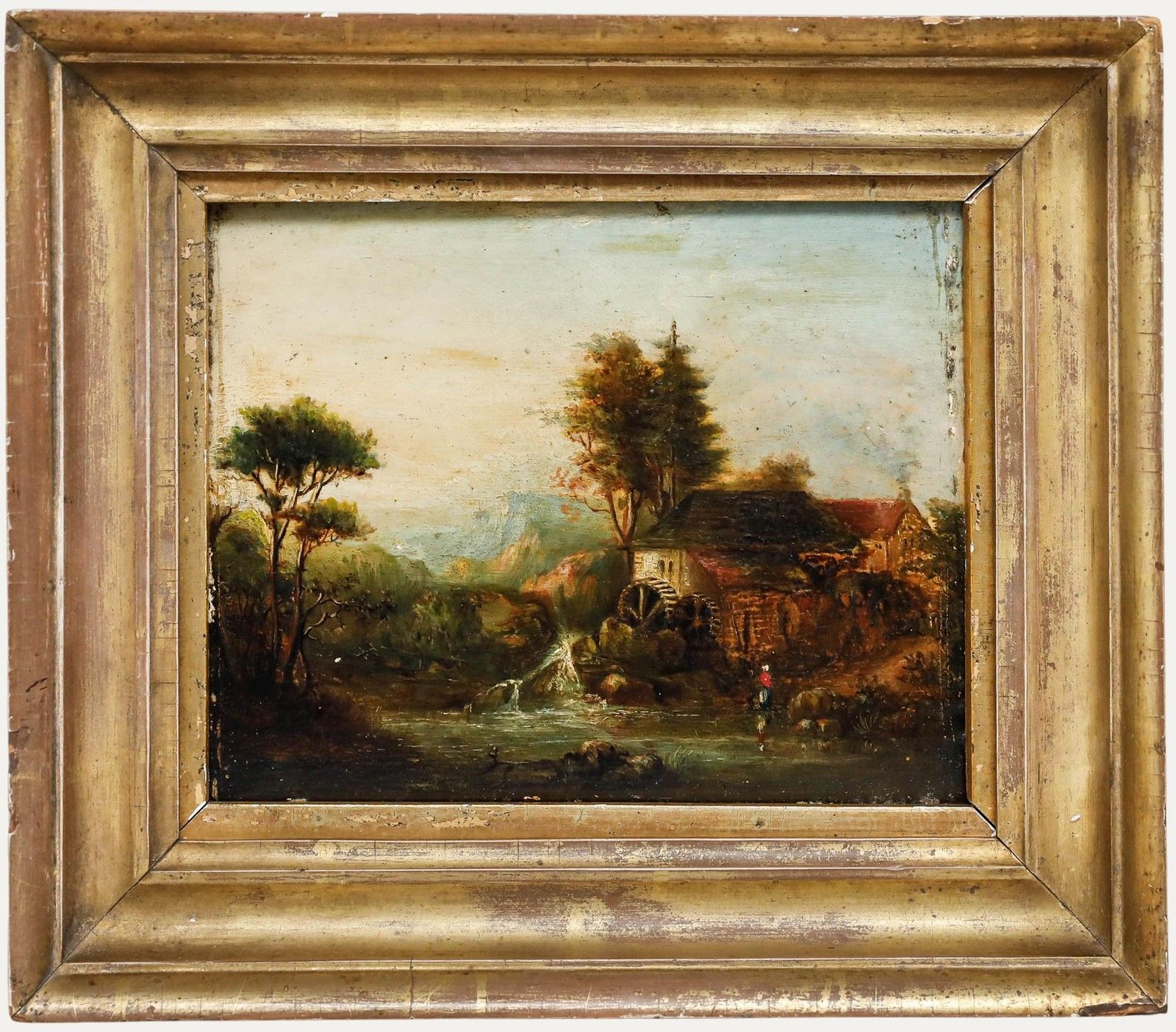 Attrib. James Archibald Campbell Dickson (B.1836) Oil, The Water Mill At Dawn