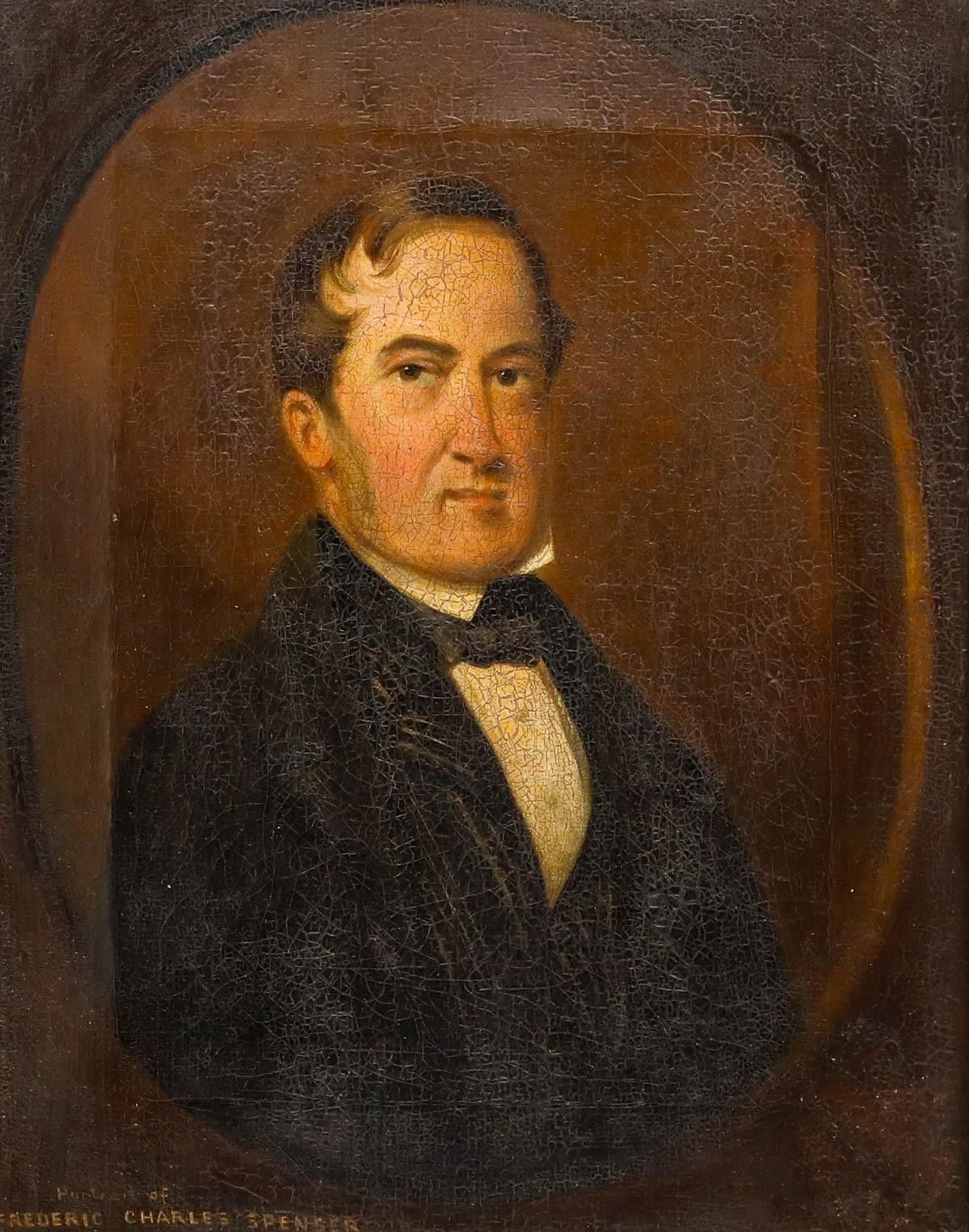19th Century Oil Portrait Of Frederic Charles Spenser photo furniture