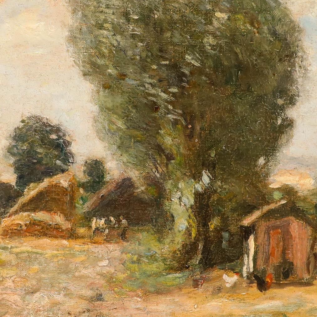 Frederick William Jackson (1859 1918) Late 19th Century Oil, The Chicken Coop photo Art