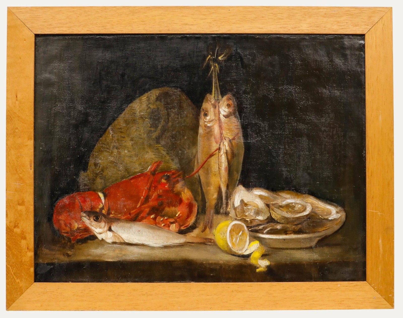 French School Late 19th Century Oil Bounty Of The Sea